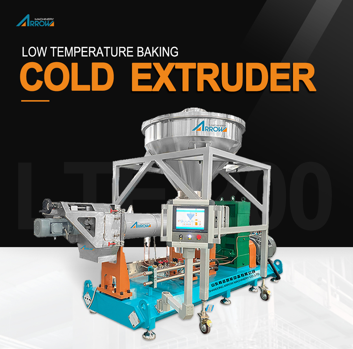 LTE-200 Low Temperature Baking Cold Extruder, puffed food, Cold Pressed food, pet food, dog food machine, dog food, purity meat pet food, high protein pet food, pet food without grain, meat dog food,