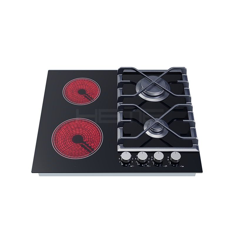 ISO 9001 black ceramic combination gas and electric stove (PRG6042EG-H)