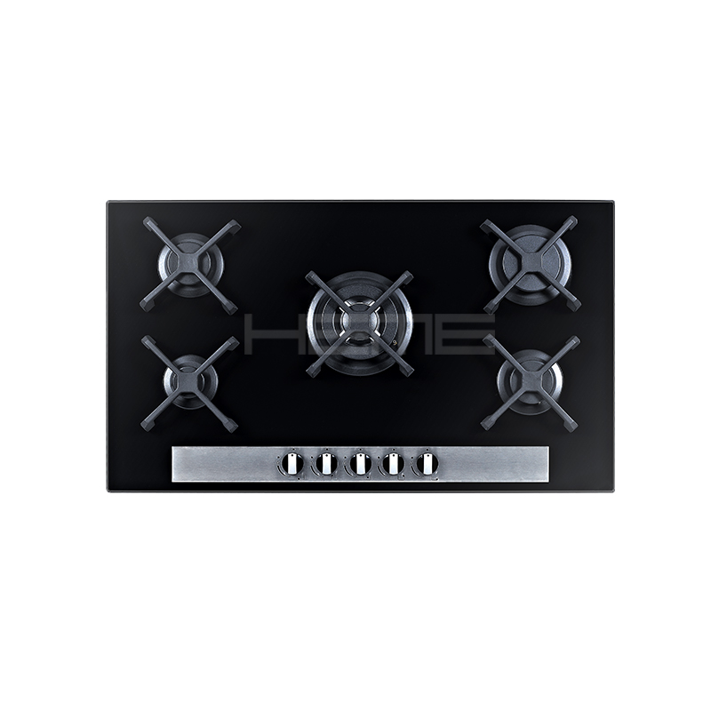 90 cm 5 Burner Built in Gas Stove Tempered glass Black PG9051G-EC2BA