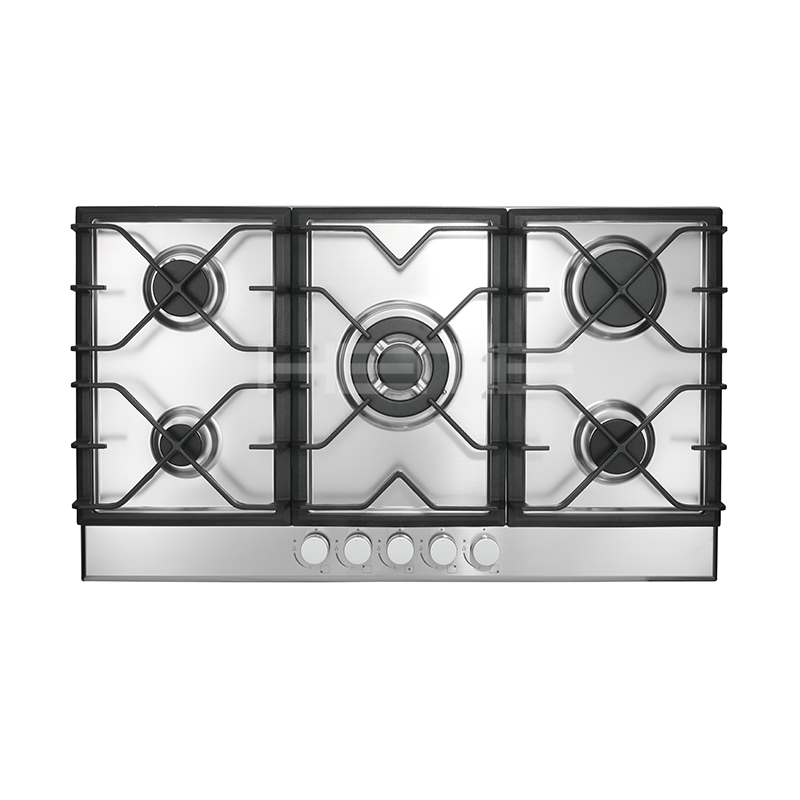 Gas Stove 90cm Stainless Steel Flame Failure Protection 5 Burners Cooker
