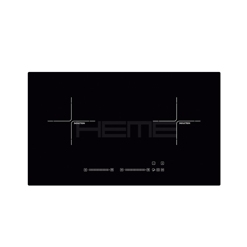 Hot sell custom home product two burners black panel induction hob