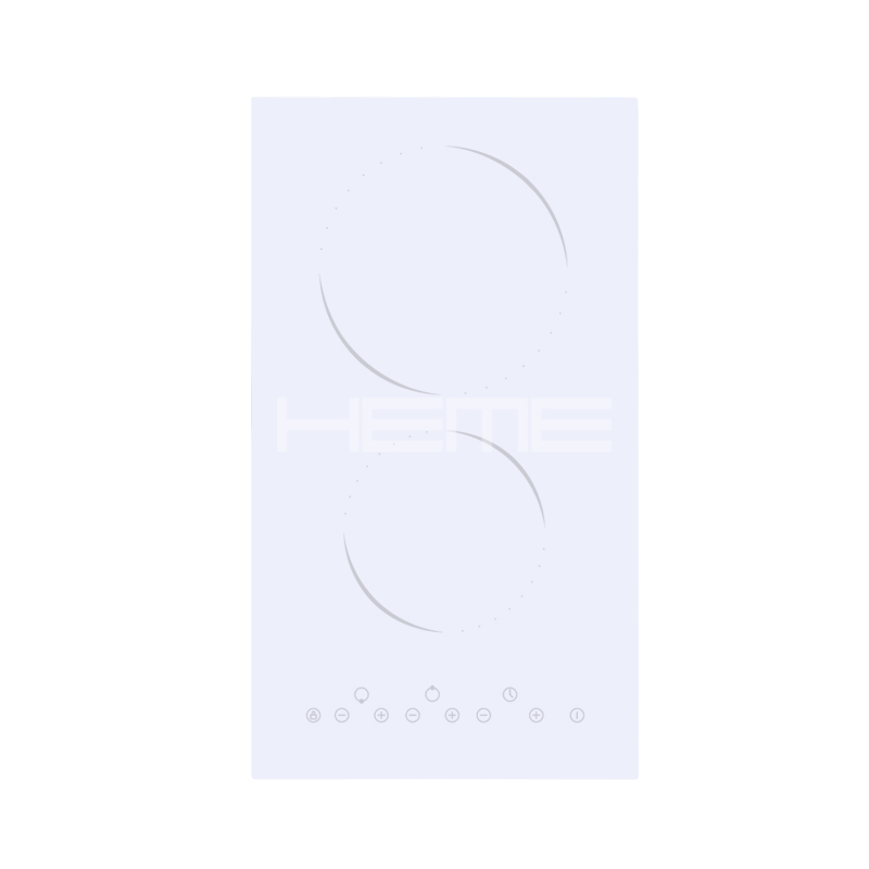 Cooking Appliance Built in White Glass 2 Burner Ceramic Hob