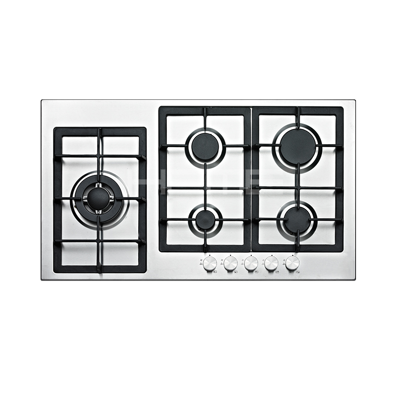 Home appliances 90cm Stainless Steel Gas hob 5 Burners Built in Gas Cooker with Wok burner PG9051LS-A1CI
