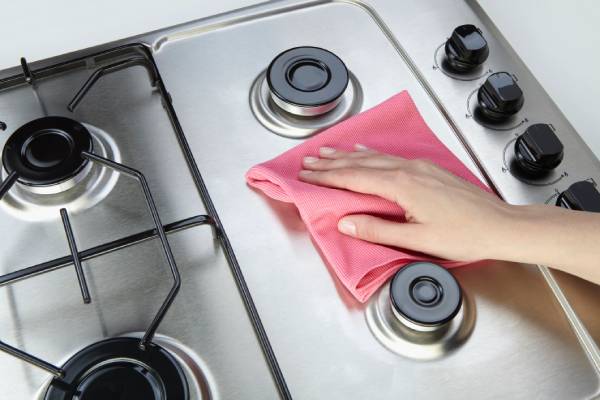 How to Clean Stainless Steel gas cooktop 