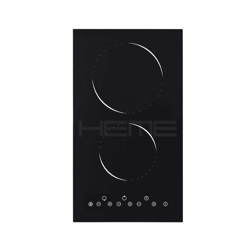 Kitchen Appliances 30cm Black Glass Built-in Ceramic Cooktop 2 Burner