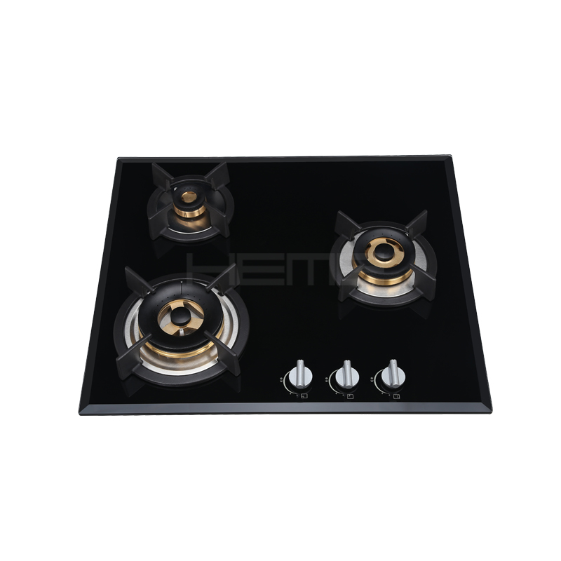3 Full Brass Burners 24 Inch Built in Gas Hob
