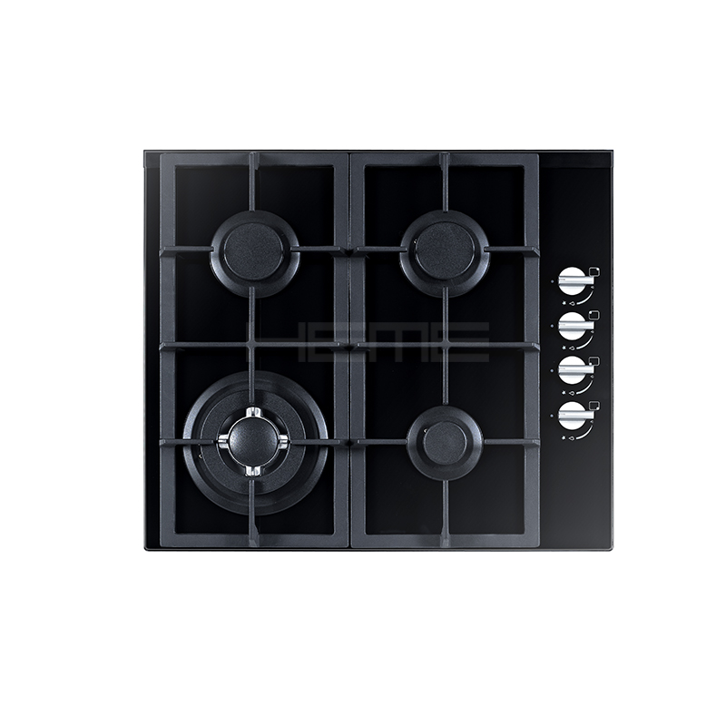 Kitchen Cooking Built in Gas stove 4 Burners Side Control Tempered Glass PGR6041G-CCB