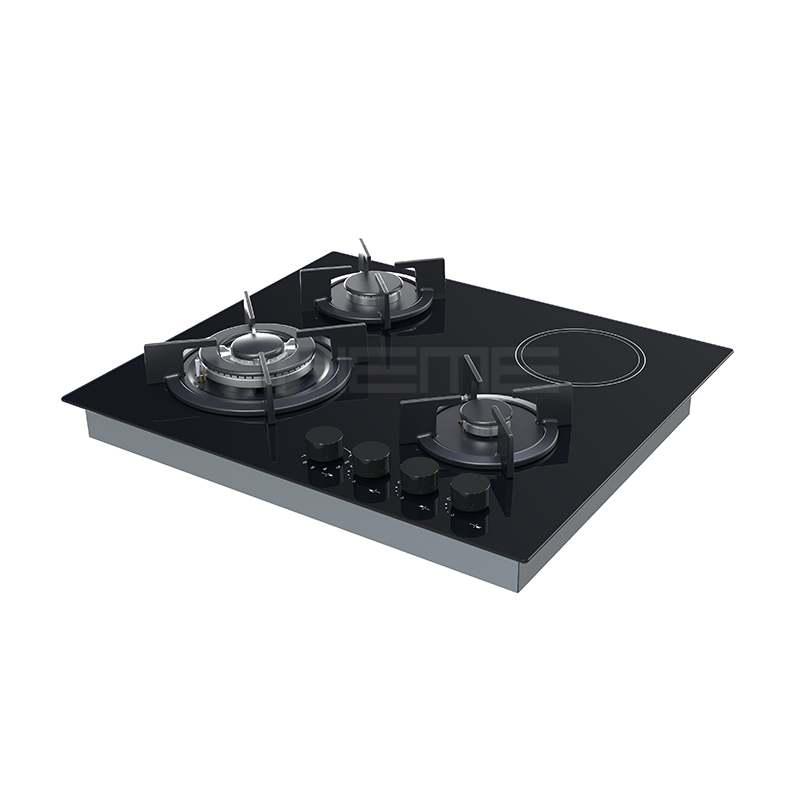OEM Kitchen Appliances Manufacturer 60Cm Glass Panel 4 Burner Gas And Ceramic Cooker
