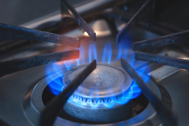 gas burner on without a flame