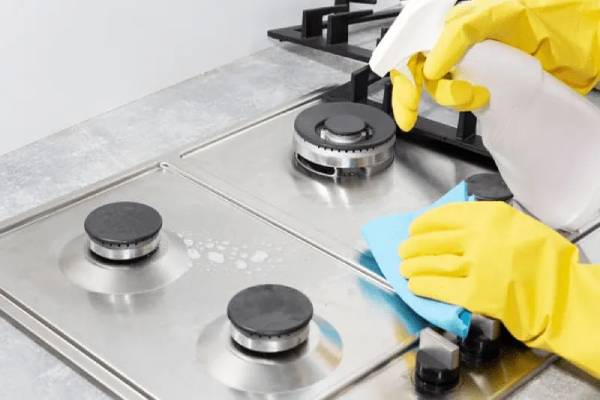 wipe and scrub your stove top