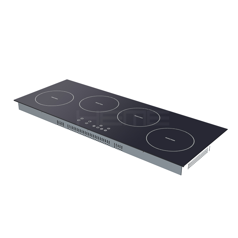 OEM manufacturer household four burner black glass panel built-in induction stove