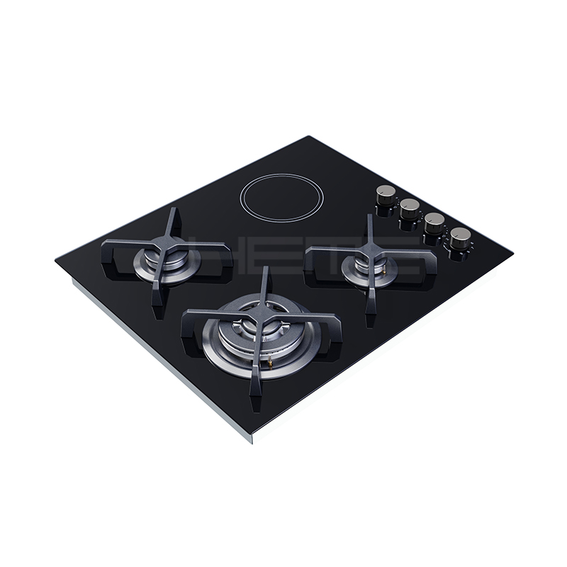 Kitchen appliances manufacturer side control hybrid combination hob built-in 4 burner electric and gas stove