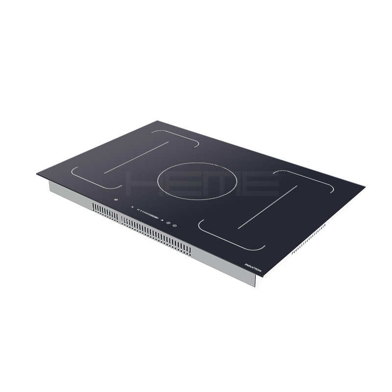 Professional manufacturer flex zone 80cm ceramic glass panel 5 burner induction stove
