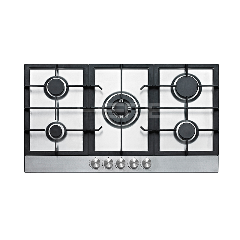 5 Burners 900mm Gas Hob Manufacturer Stainless Steel Built in Gas Stovetop