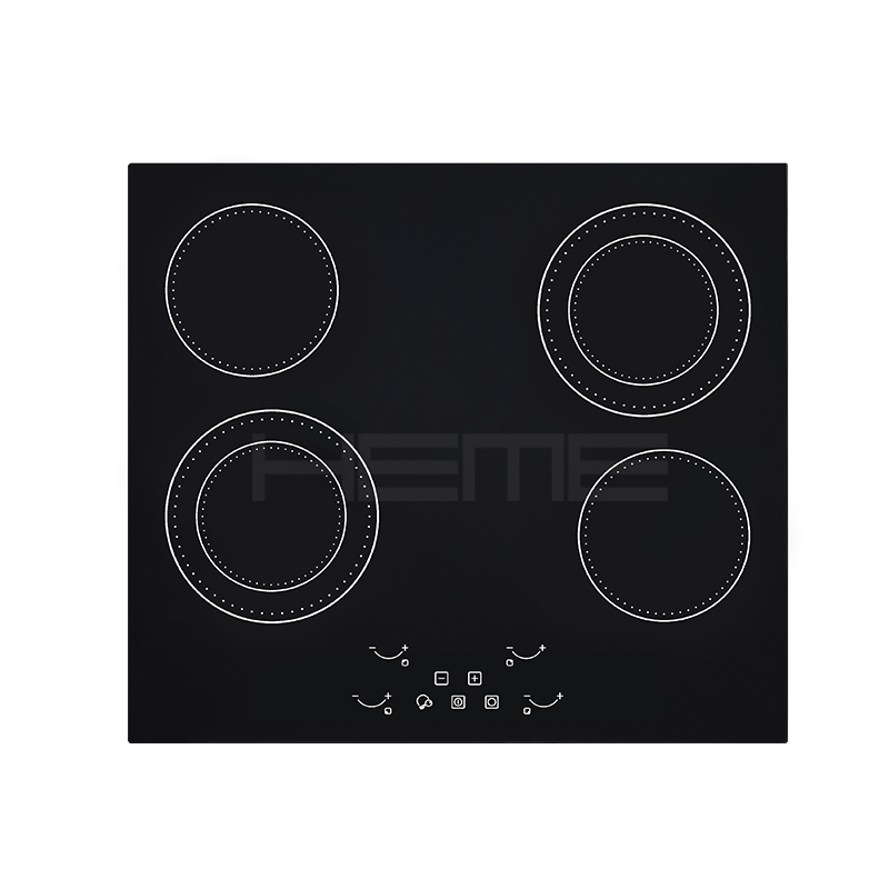 Kitchen cooking appliance built in touch control 4 burners ceramic glass panel electric cooktop