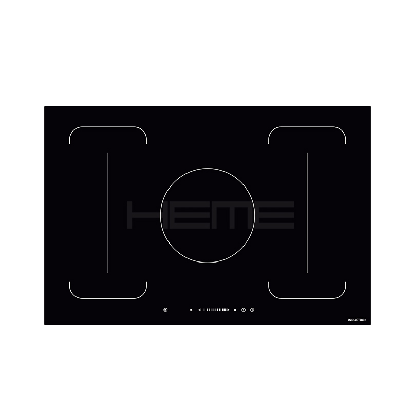 Professional manufacturer flex zone 80cm ceramic glass panel 5 burner induction stove