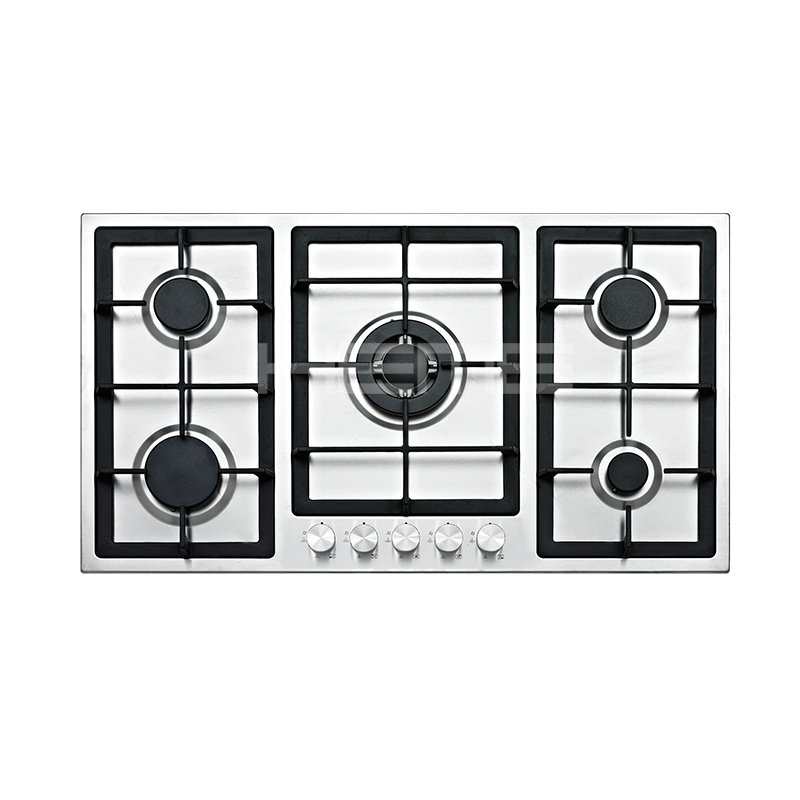 Kitchen appliances 90cm Stainless Steel 5 Burners Built in Gas Hob with FFD