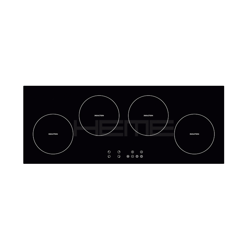 OEM manufacturer household four burner black glass panel built-in induction stove