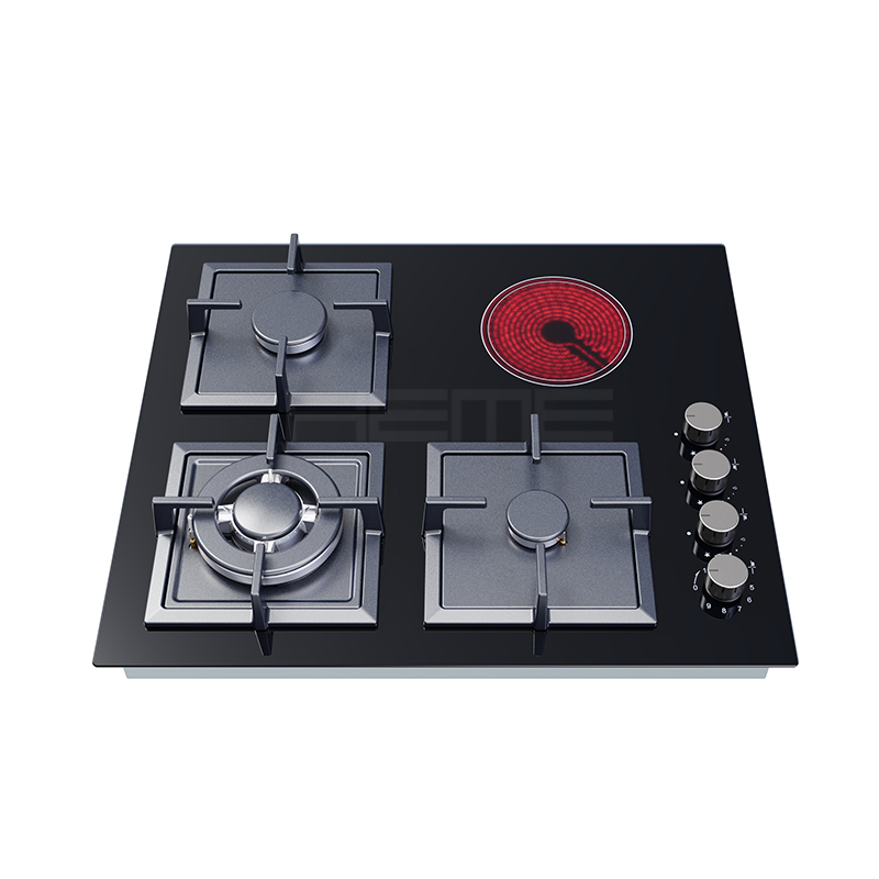 Professional household appliances manufacturer side control built-in 4 burner electric and gas stove