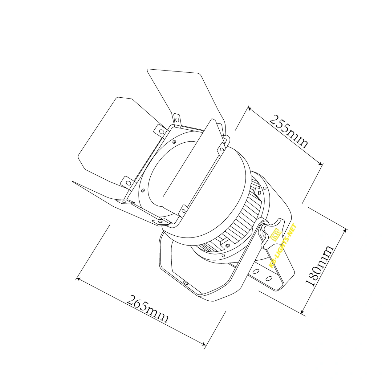 200w cob par light