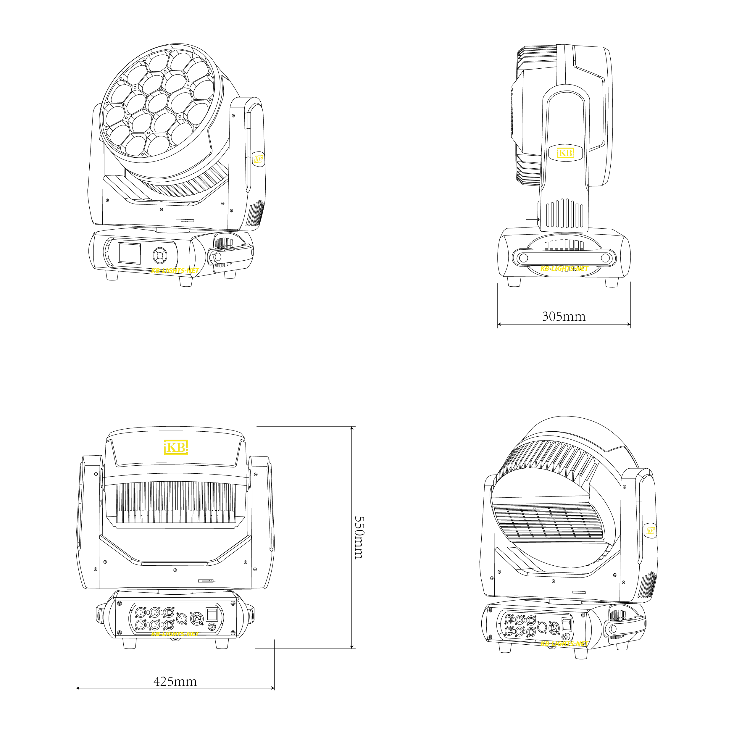 led moving head stage light