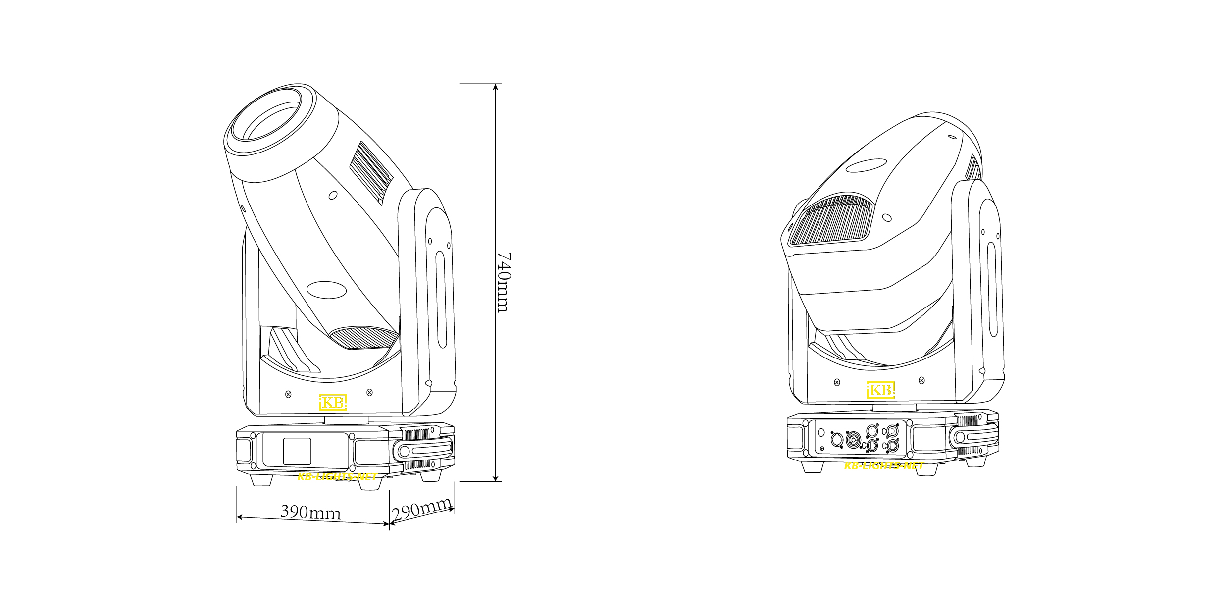 led moving head beam lights