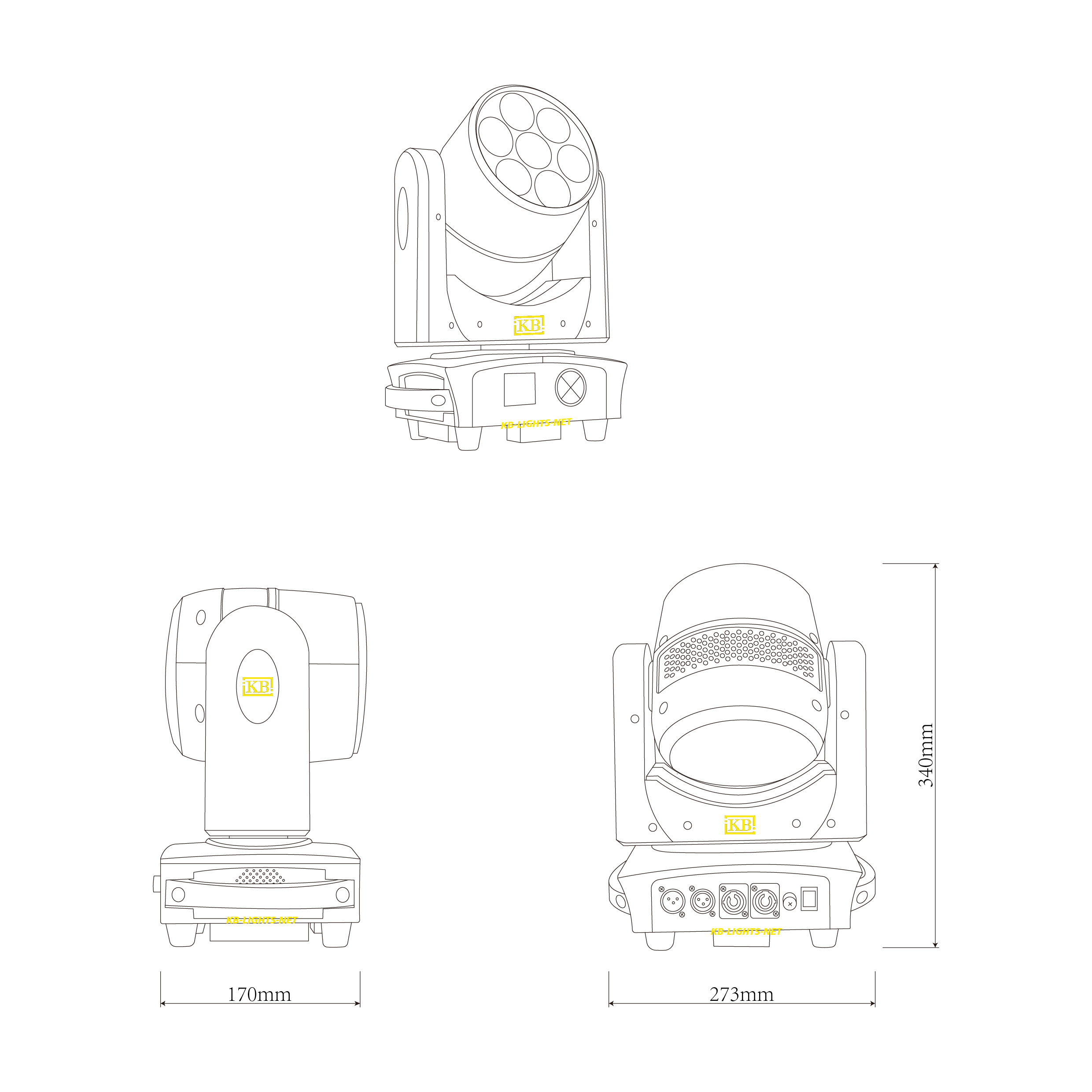 mini moving head lights