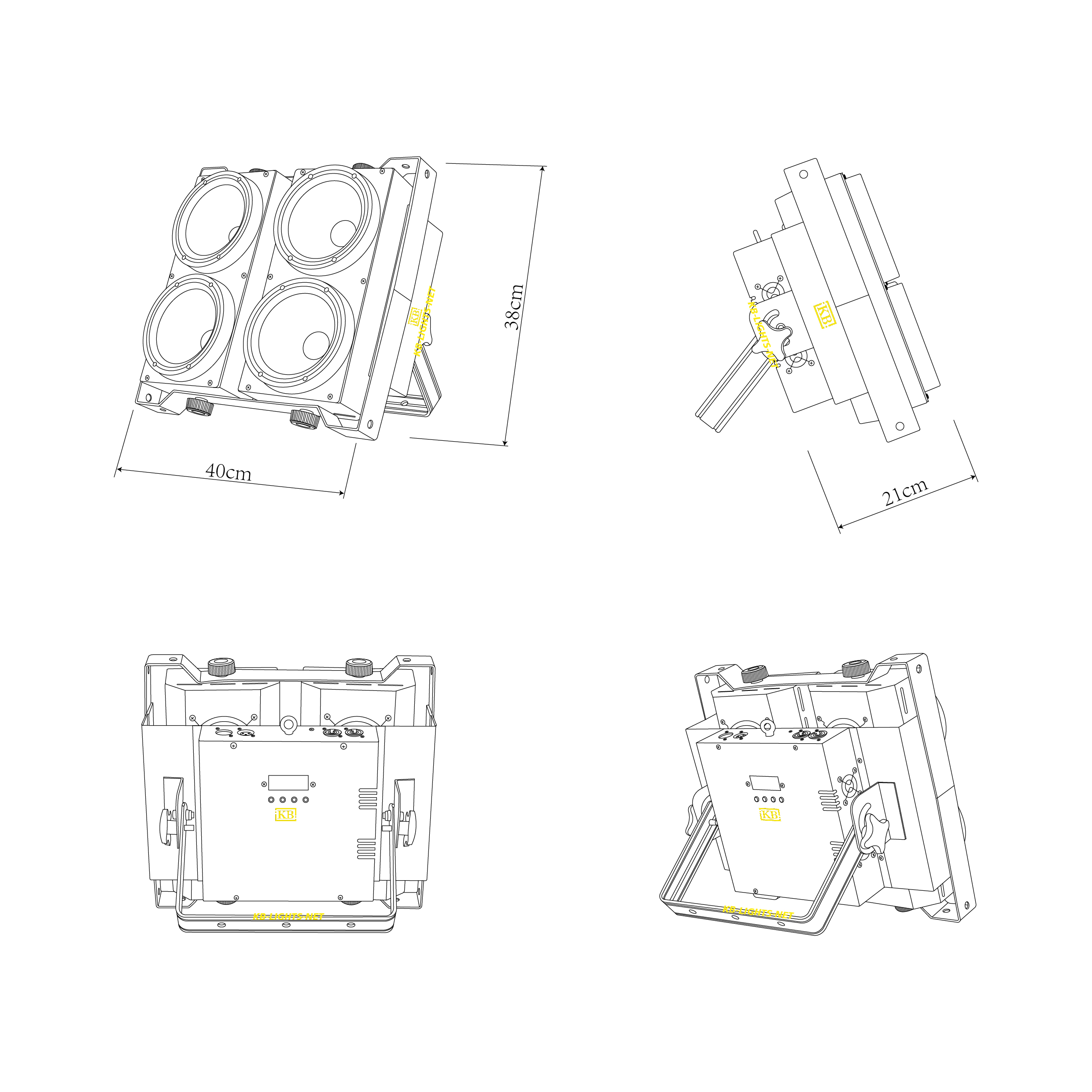 COB BLINDER STAGE LIGHT