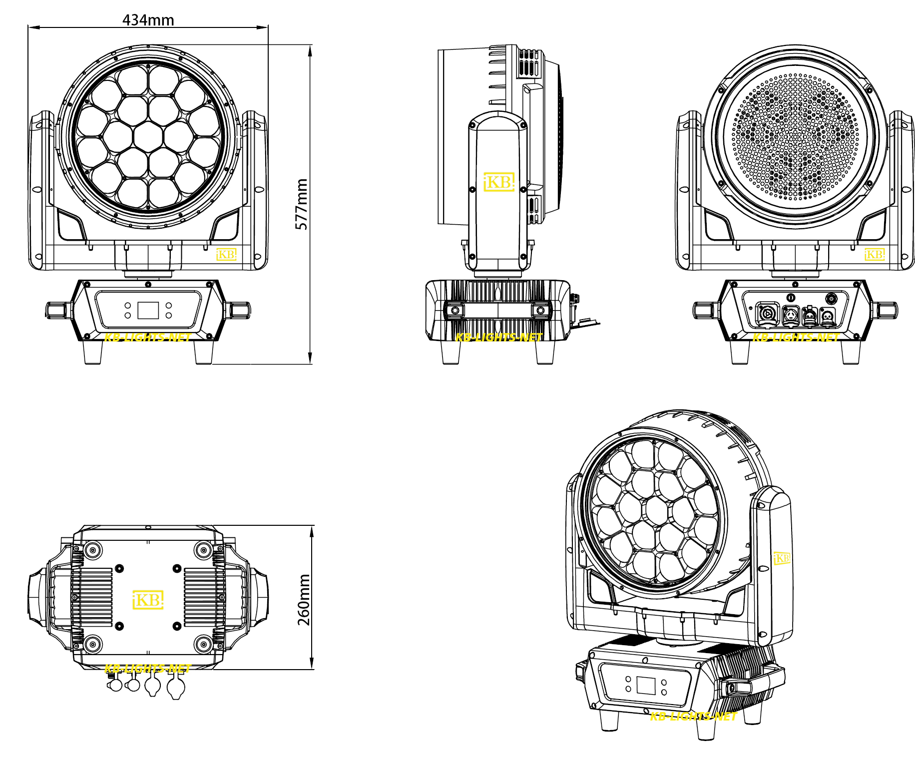 waterproof moving head light