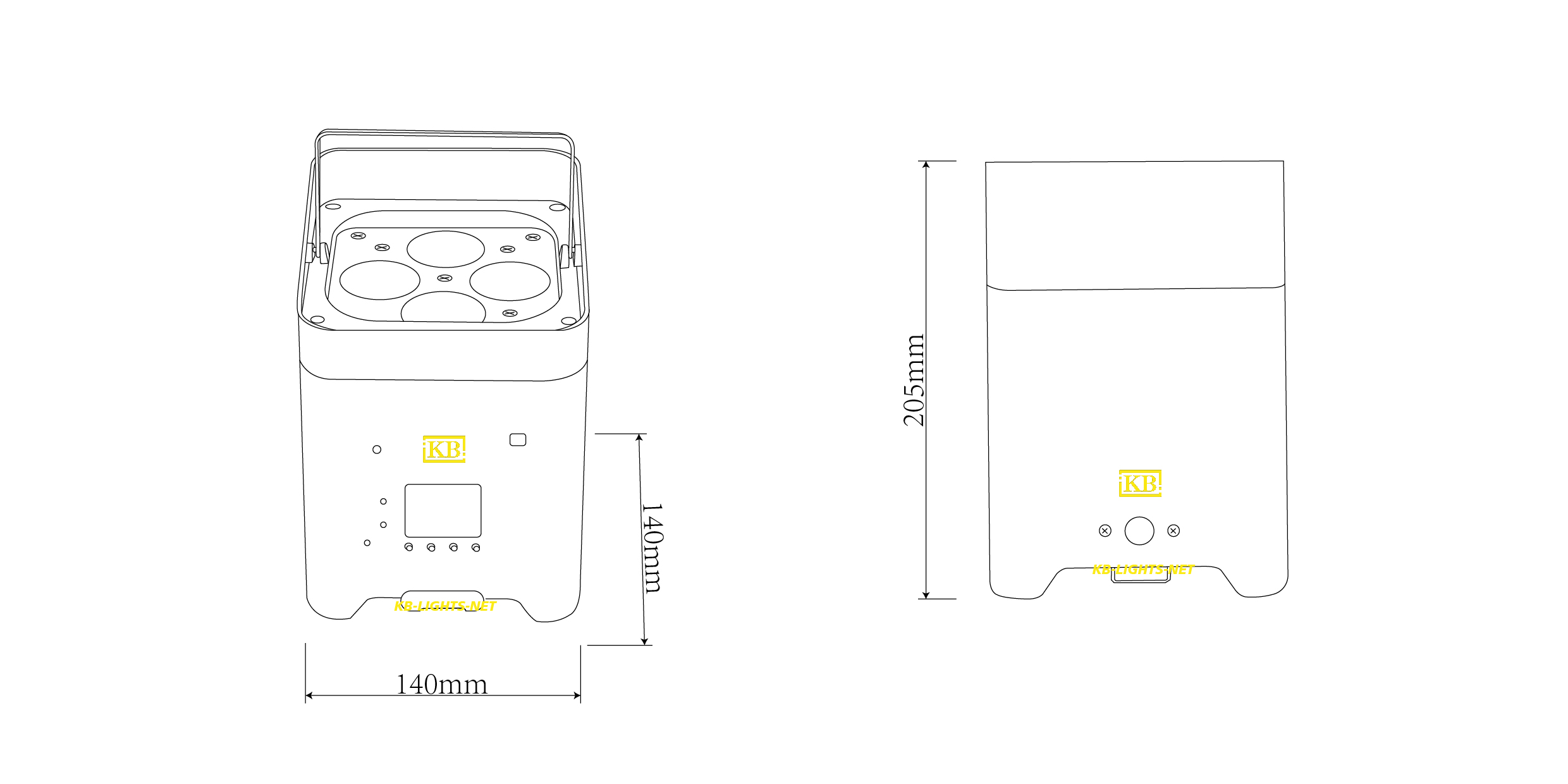led light with battery backup （wifi battery stage light）