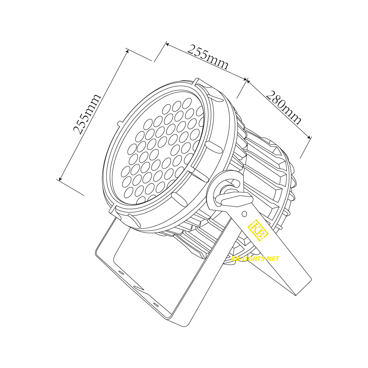 54 led par light
