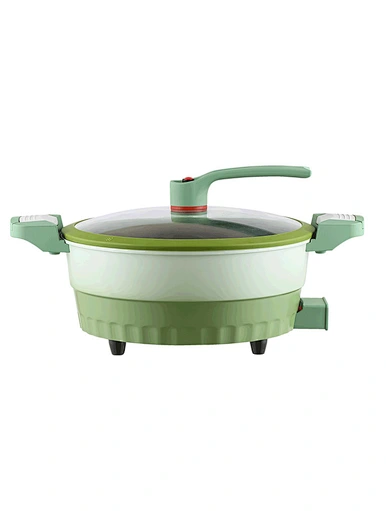 multipurpose separated electric hot pot 1500W 8L split non-stick aluminum cooking pot