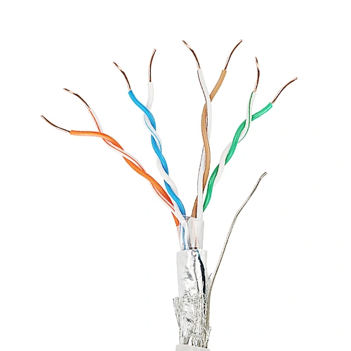 CAT5E SFTP 26AWG Internet Lan Cable 7*0.16mm Oxygen Free Copper Double Shielded Network Cable