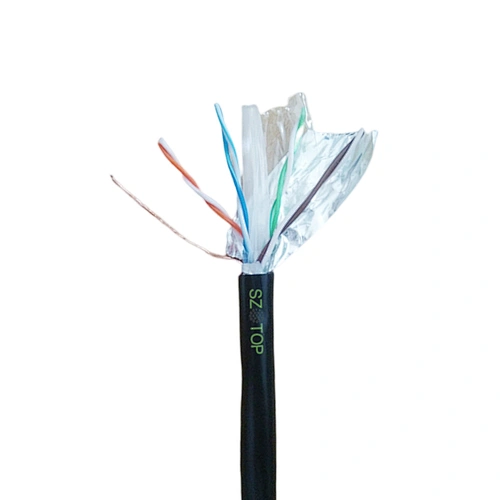 Indoor CAT6 FTP 26AWG 7*0.16 copper shielded network / lan / internet cable