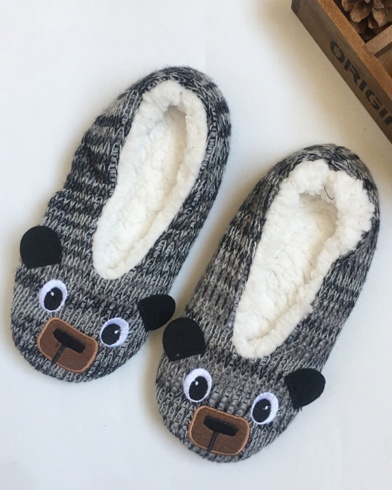 Soft soled plush home shoes