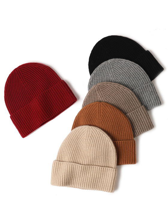 A brimmed beanie