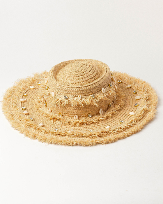 Hat with rough brim