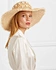 Shell bright drill straw hat