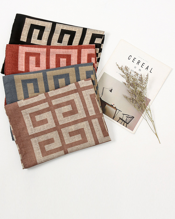 Cotton and linen scarf