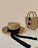 Straw hat with wide brim