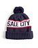 Solid color domed knit cap
