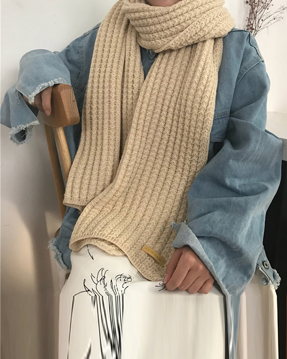 rib stitch scarf