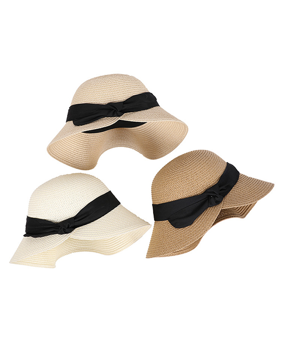 sun hat with ribbon tie