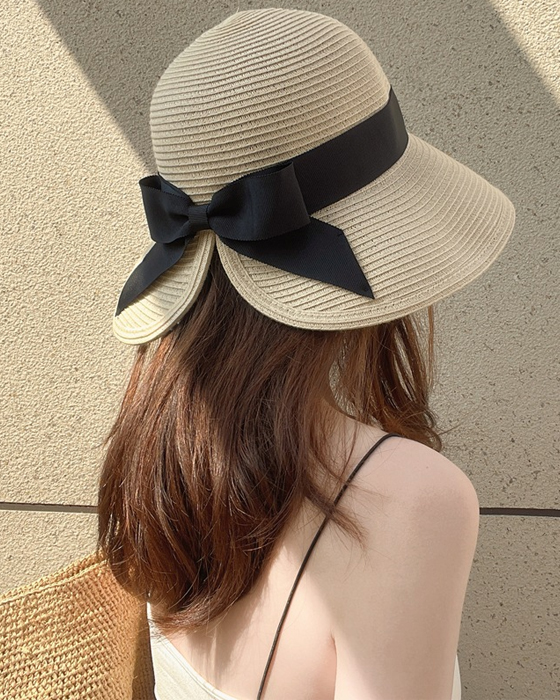 Foldable straw hat