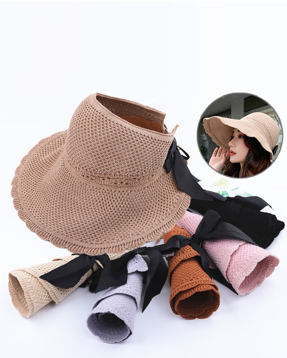 Foldable straw hat