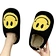 smile face fluffy slippers