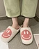 smile face fluffy slippers