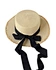 Straw hat with wide brim