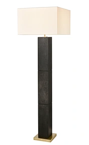 Hand Textured Iron Square Floor Lamp