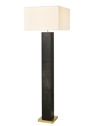 Hand Textured Iron Square Floor Lamp
